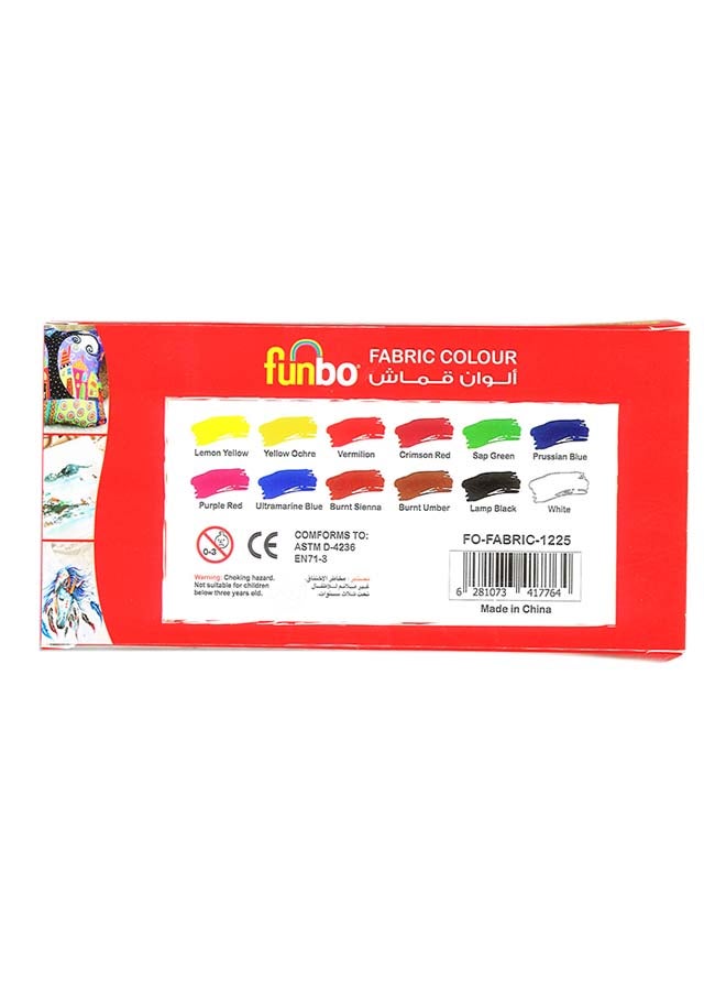 Funbo 12-Piece Acrylic Colour Set 12x25 ml Multicolour - Image 2