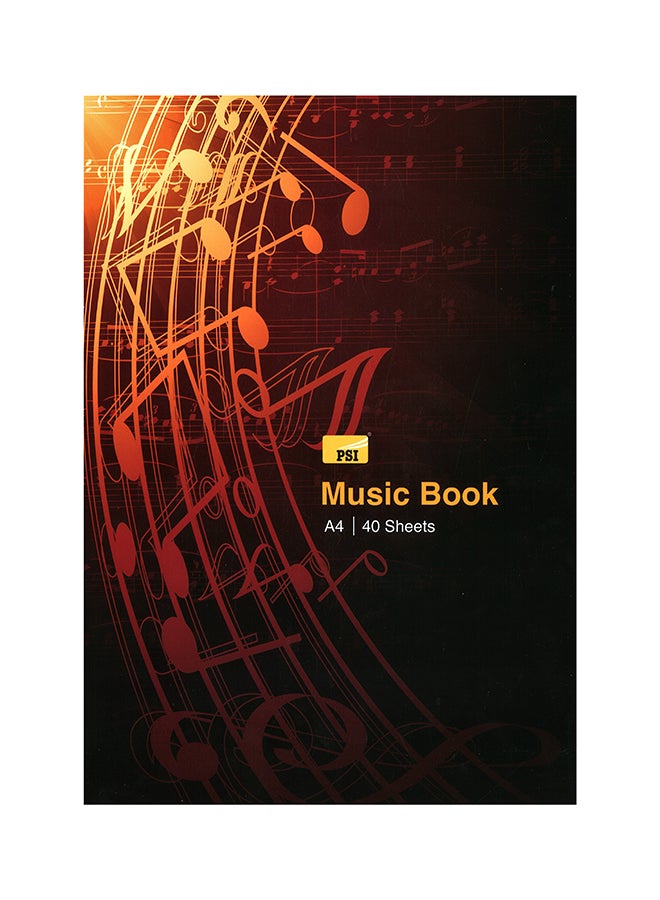 Psi 40-Sheets A4 Music Book Multicolour - Image 1