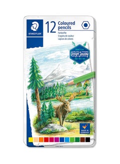 STAEDTLER Coloured Pencil Metal Box Set, Pack Of 12 Multicolour  - Image 1