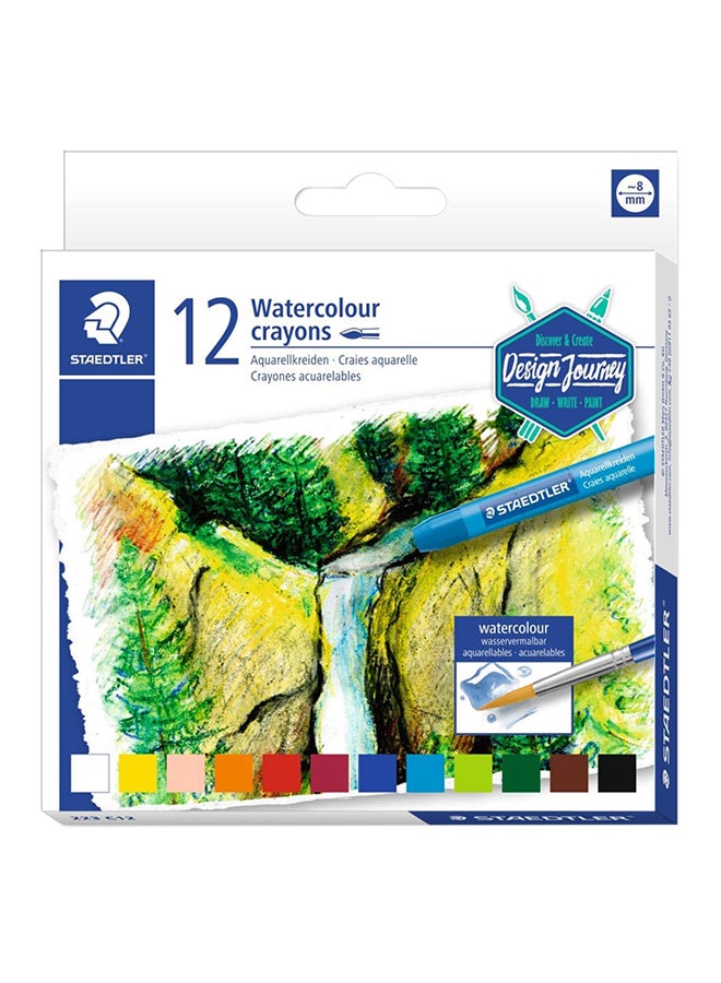 STAEDTLER Watercolour Crayons Set, Pack Of 12 Multicolour - Image 1