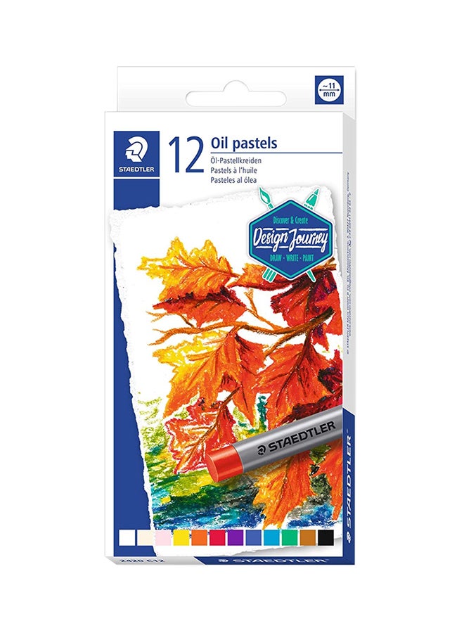 STAEDTLER Oil Pastel Colour Set, Pack Of 12 Multicolour - Image 1
