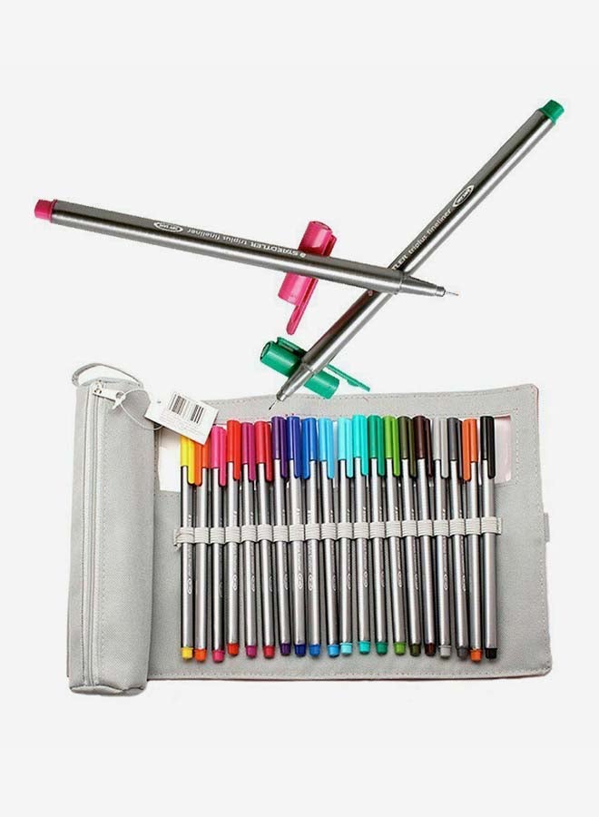 STAEDTLER - 20-Piece Fineliner Pen With Pencil Case Set Multicolour - Image 1
