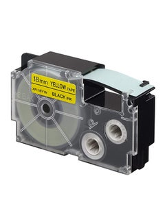كاسيو شريط لاصق لطابعة ملصقات طراز XR-18YW1-W-DJ أصفر/أسود  - Image 1