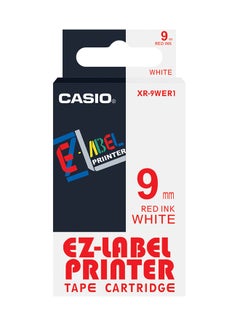 CASIO EZ Label Printer Tape Red  - Image 1
