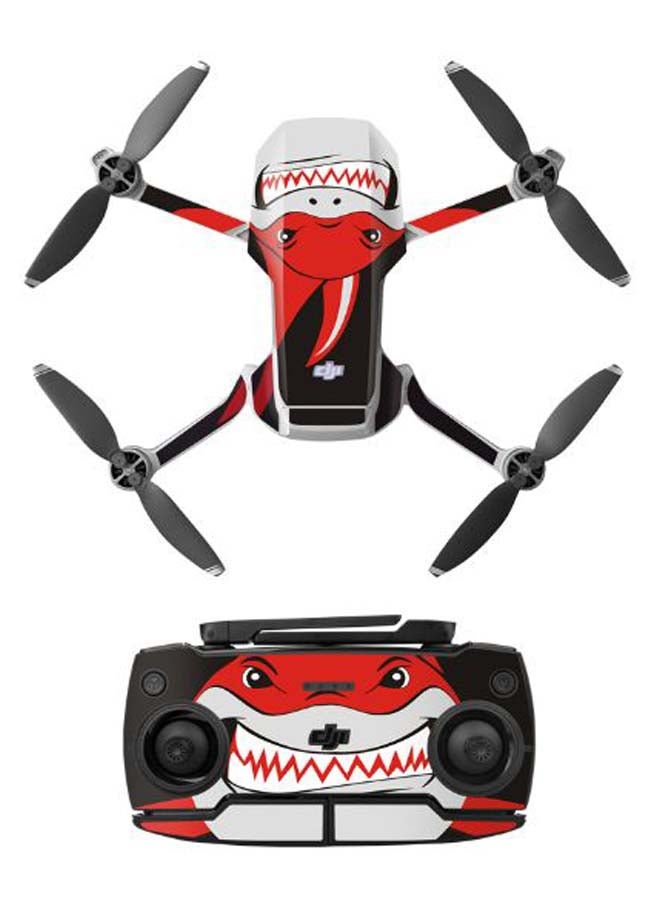 Waterproof Mini Drone And Remote Decoration Sticker Set Red/Black/Grey - Image 2