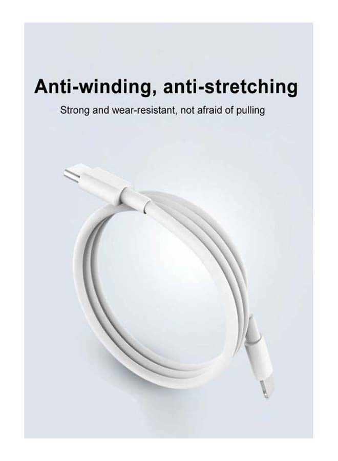 Type-C Data Sync And Charging Cable White/Silver - Image 2