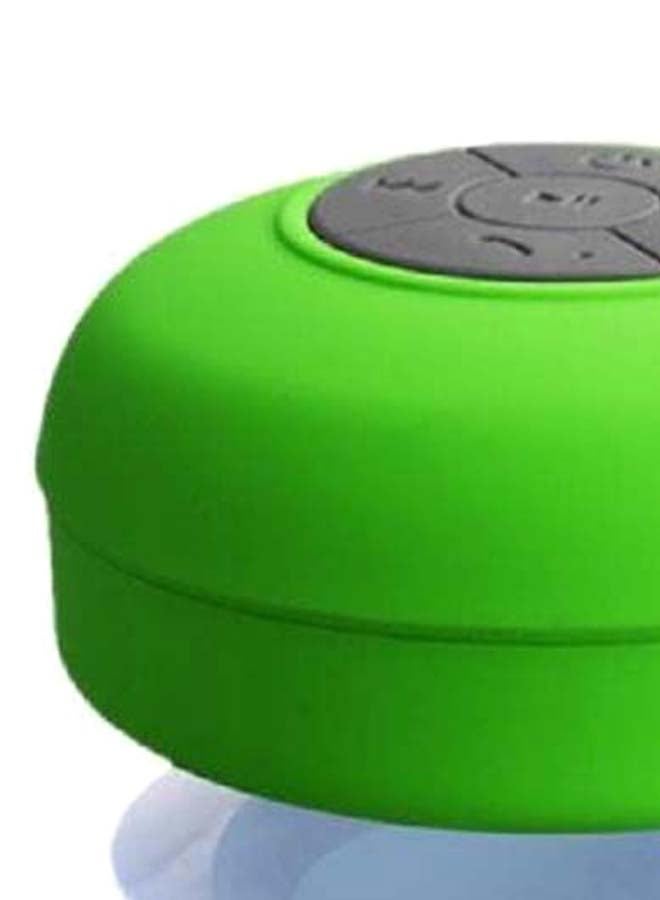 Waterproof Portable Bluetooth Speaker With Suction Cup Green/Grey - Image 2