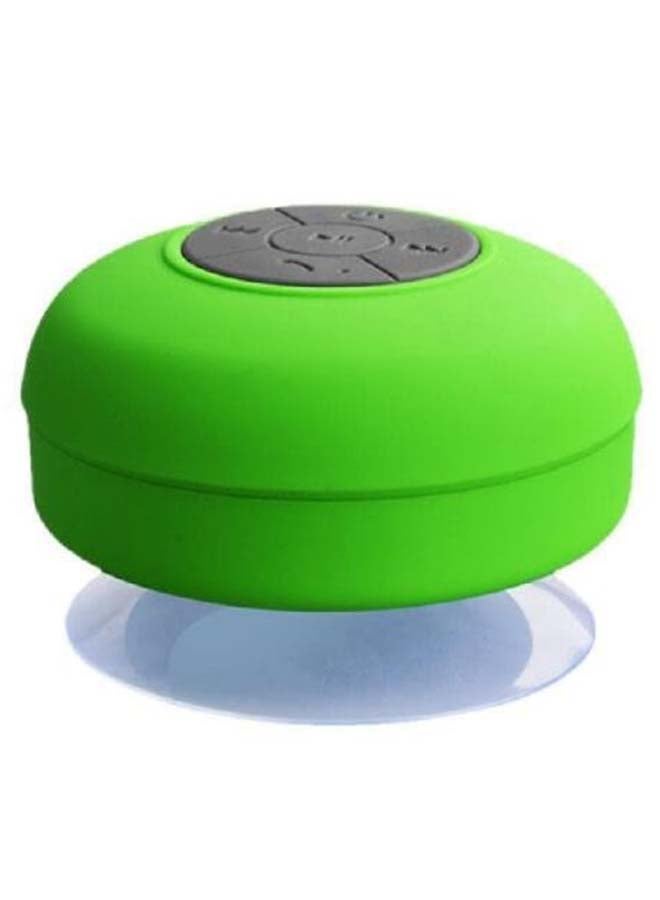 Waterproof Portable Bluetooth Speaker With Suction Cup Green/Grey - Image 1