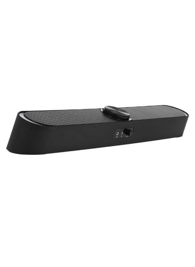صدى - مكبر صوت للكمبيوتر يدعم توصيل USB ومزود بميكروفون أسود - Image 1