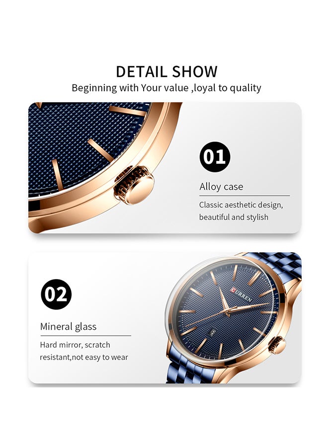 CURREN - Luminous Alloy Analog Wrist Watch J4265BL - Image 1