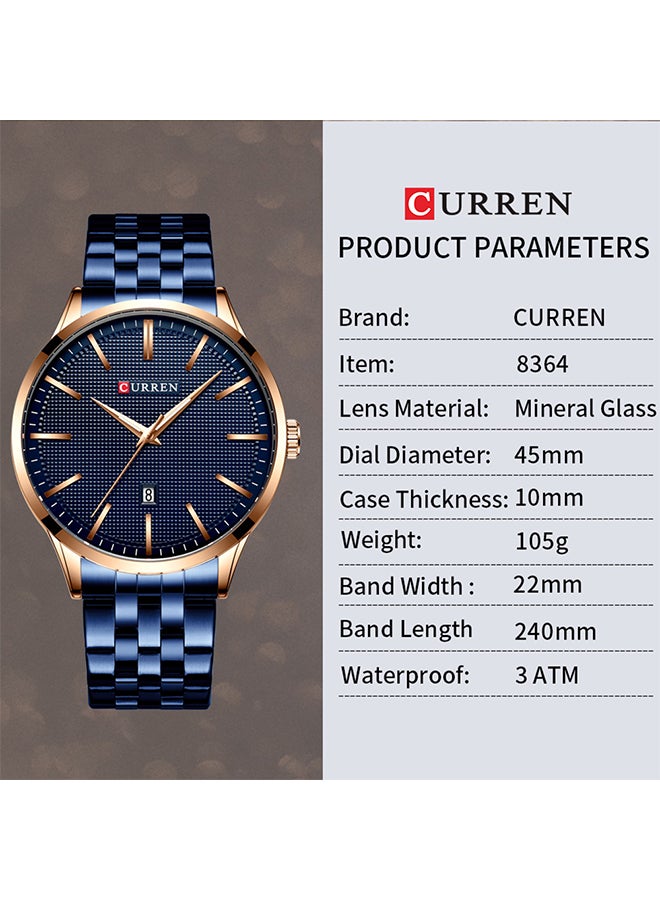 CURREN - Luminous Alloy Analog Wrist Watch J4265BL - Image 1