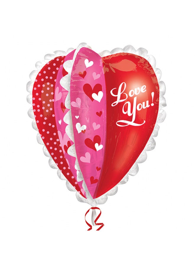 Anagram Multi-Panel Heart Foil Balloon 30Inch For Valentine'S Day 30inch Decorations Party Supplies 30inch