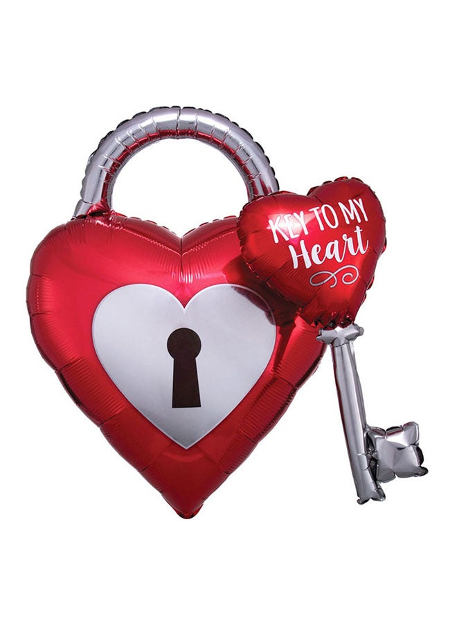 أناجرام Key To My Heart Balloon 76X81Centimeter For Valentine'S Day 76x81centimeter Decorations Party Supplies 76x81cm