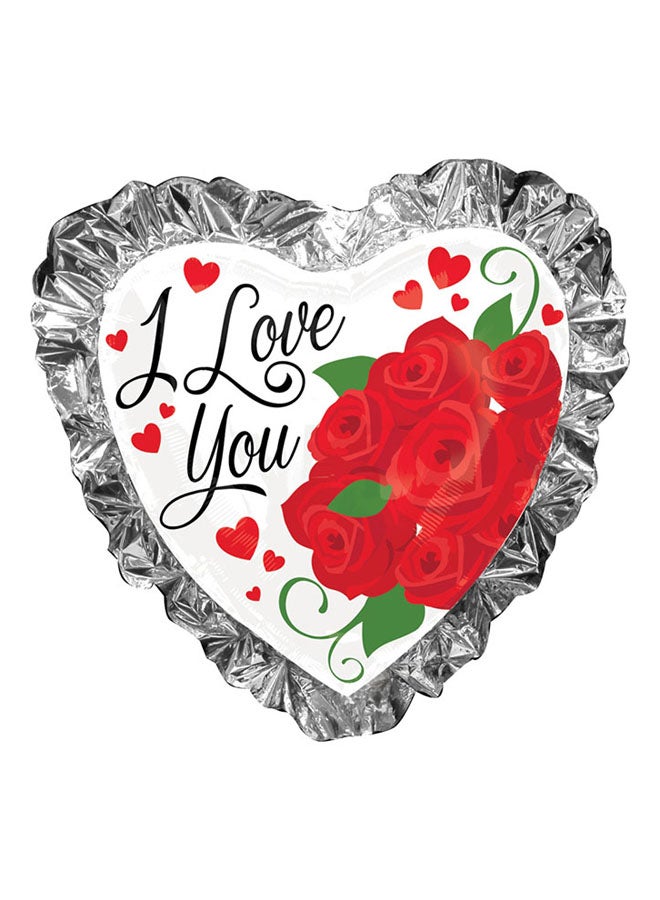 أناجرام Ruffle Supershape Foil Balloon 28Inch For Valentine'S Day 28inch Decorations Party Supplies 28inch