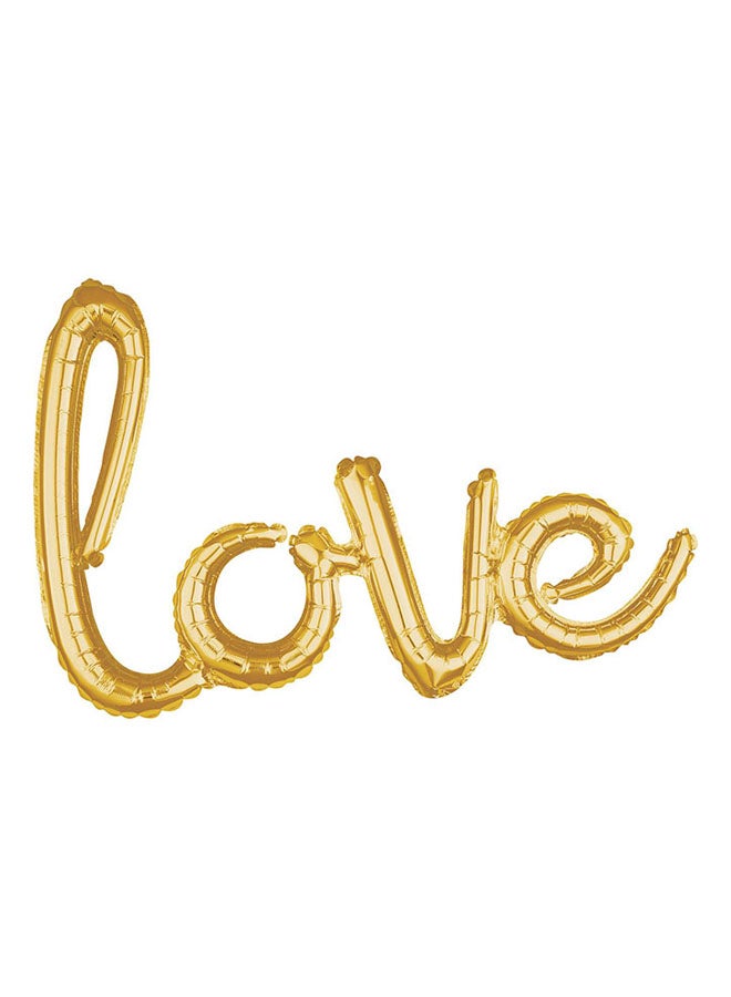 Love Phrase Gold Foil Balloon 78x53centimeter Decorations Party Supplies 78x53cm