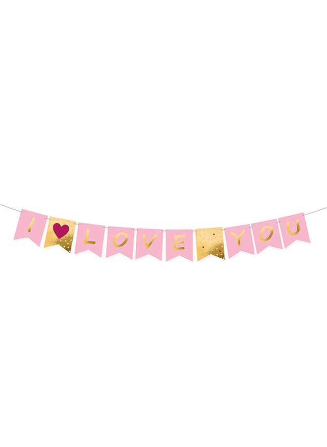 ريزكولر I Love You Letter Banner For Valentine'S Day Decorations Party Supplies 