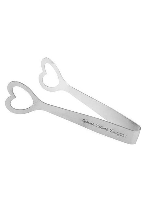 Love Heart Sugar Tong Silver
