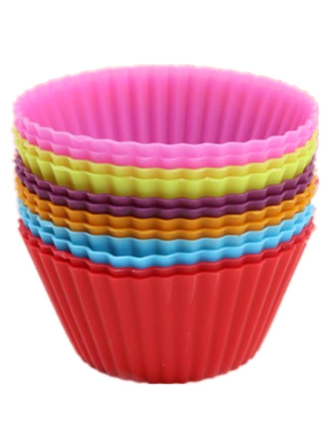 12-Piece Liners Reusable Cupcake Set Multicolour - Image 1
