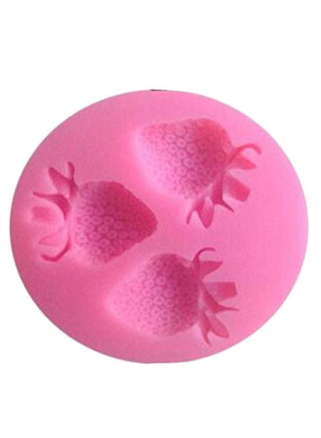 Strawberry Shape Cake Decorating Mould Pink 5.2 x 5.2 x 1cm - Image 1