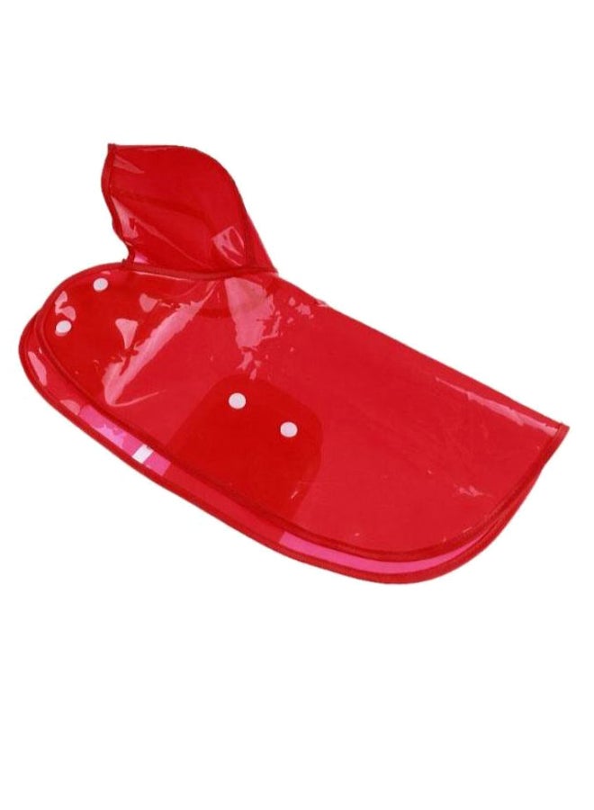 Waterproof Pet Raincoat Red/White L