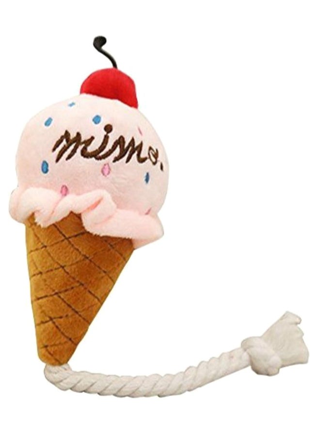 لعبة للكلاب على شكل آيس كريم بتصميم يصدر صوت متعدد الألوان