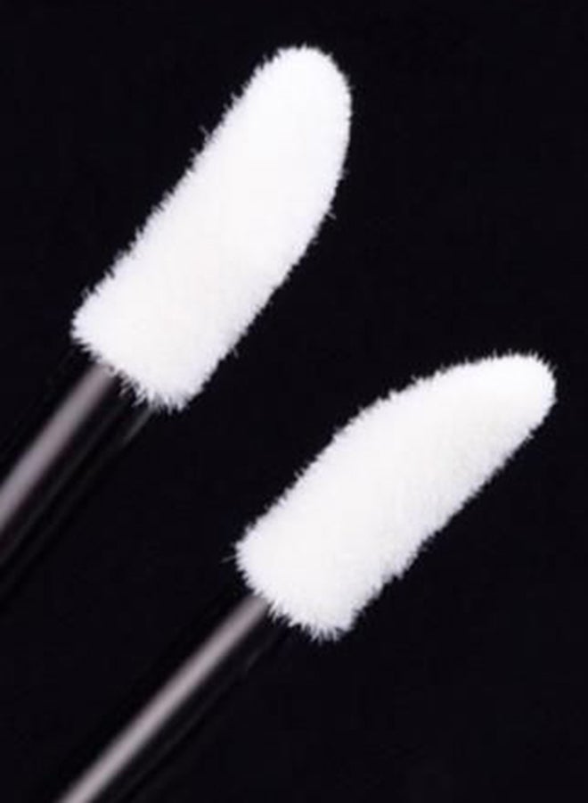 Generic 50-Piece Disposable Cosmetic Lip Brush Set Black/White - Image 2