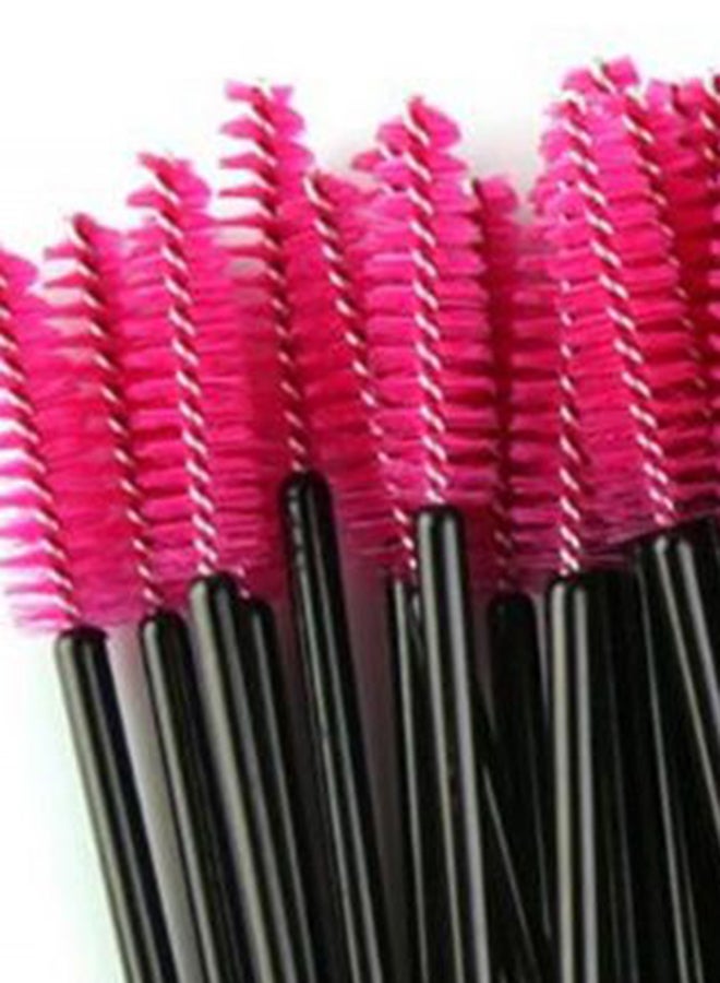 50-Piece Disposable Eyelash Mascara Brush Set Black/Pink - Image 2