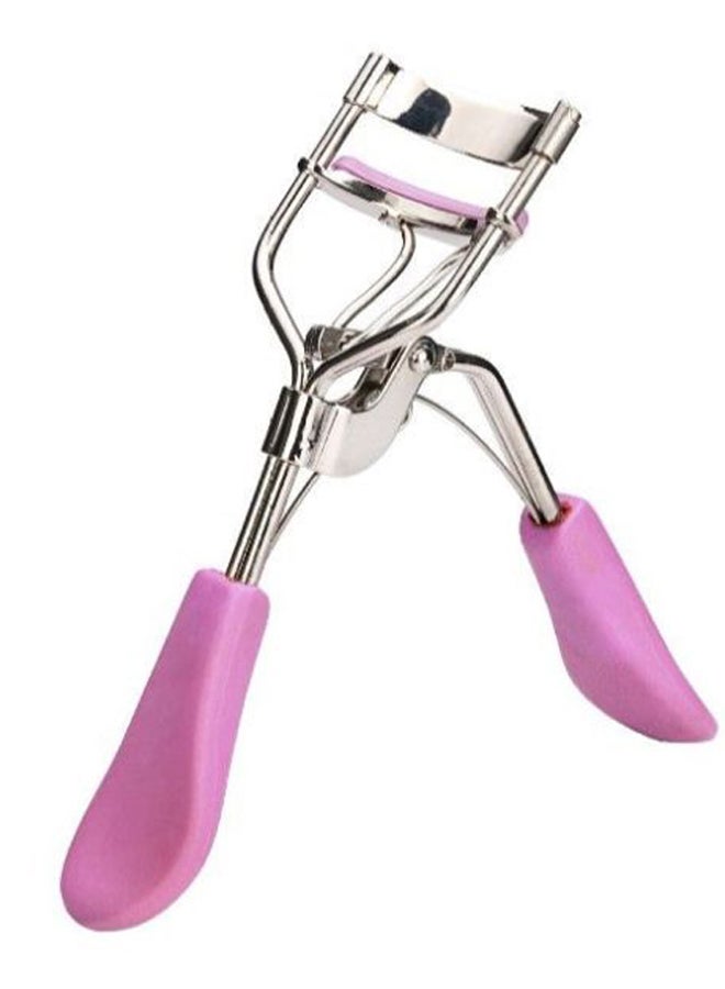 Portable Eye Curling Clip Eyelash Curler Silver/Pink - Image 1
