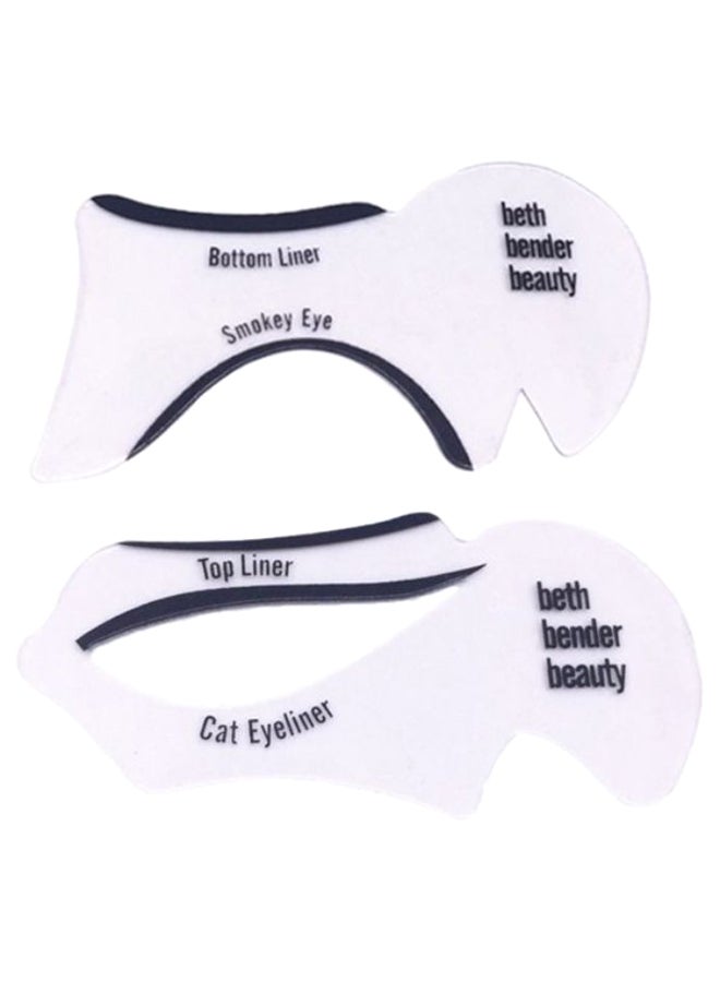 مجموعة ستنسل محدد للعيون من كات آند سموكي، مكونة من قطعتين أبيض/ أسود - Image 1