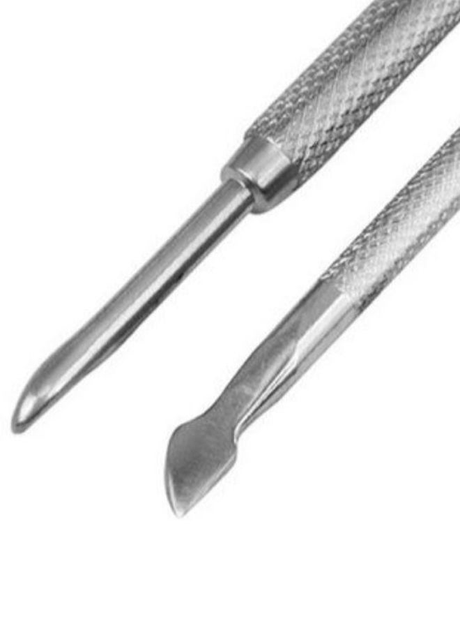 Generic 3-Piece Cuticle Pusher Remover Manicure Pedicure Tool Set Silver  - Image 2