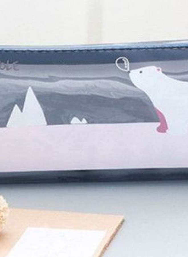 Cute Cartoon Bear Printed Pencil Case Multicolour  - Image 2