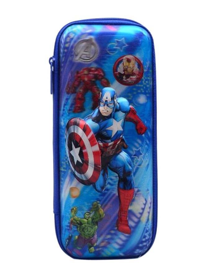 3D Captain America Pencil Case Multicolour - Image 1