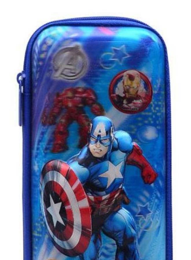 3D Captain America Pencil Case Multicolour - Image 2