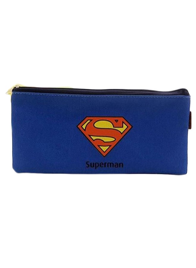 Superman Printed Pencil Case Blue/Red/Yellow - Image 1