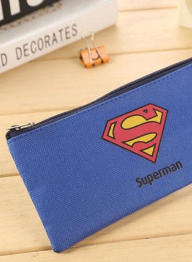Superman Printed Pencil Case Blue/Red/Yellow - Image 3