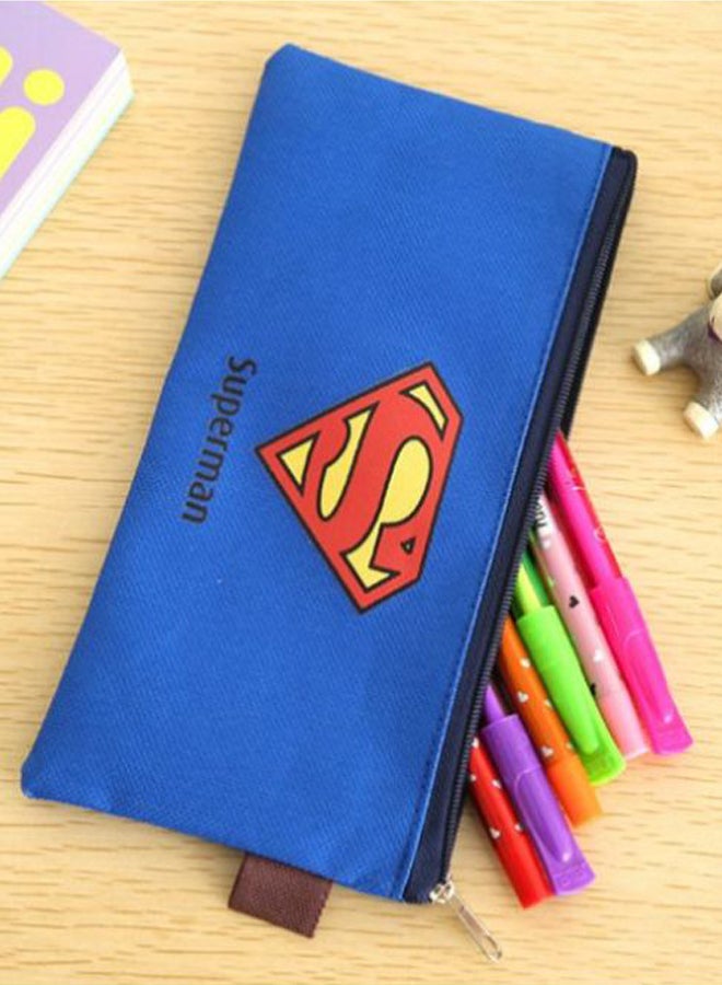 Superman Printed Pencil Case Blue/Red/Yellow - Image 2