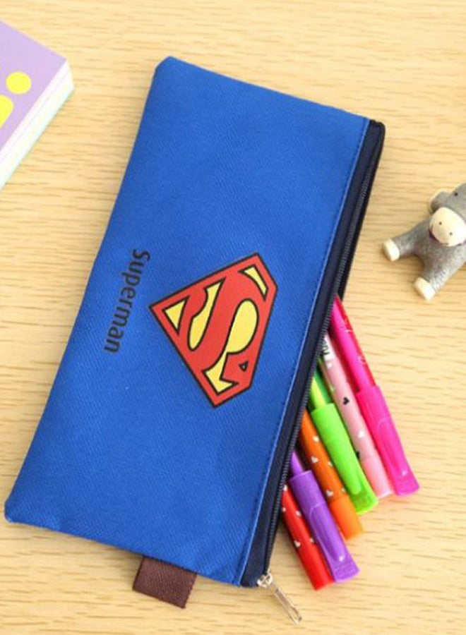 Superman Printed Pencil Case Blue/Red/Yellow - Image 2