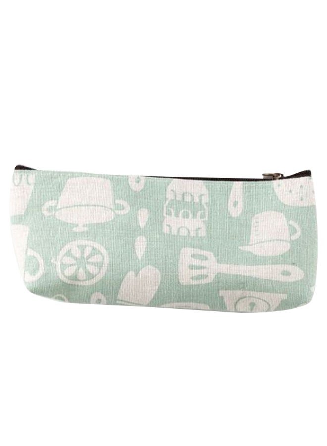 Tableware Printed Pencil Case Green/White - Image 1