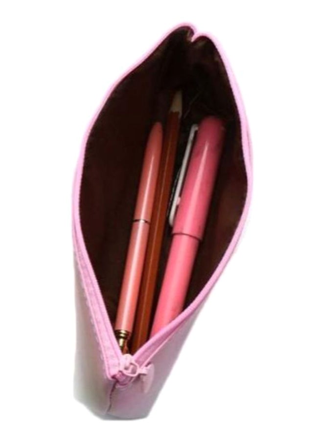 Strawberry Printed Pencil Case Pink - Image 3
