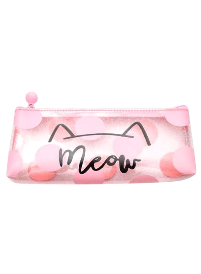 Generic - Transparent Pencil Case Pink/Clear - Image 1