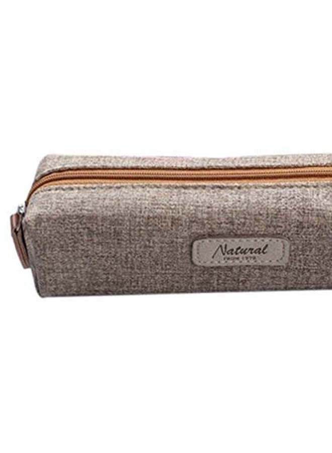 Portable Solid Pattern Pencil Case Grey - Image 2
