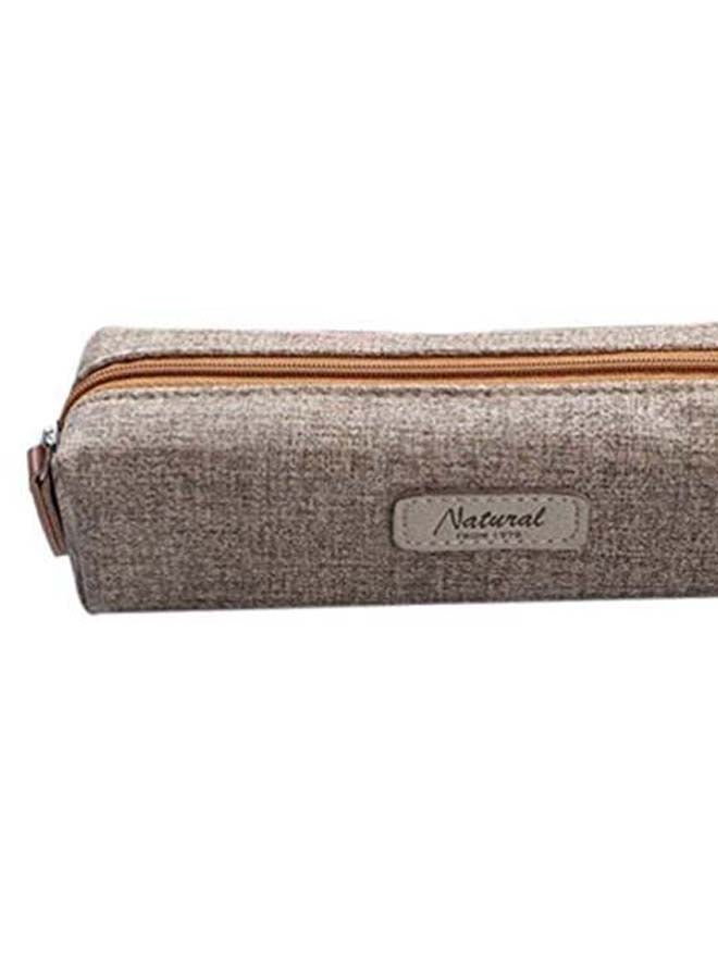 Portable Solid Pattern Pencil Case Grey - Image 2