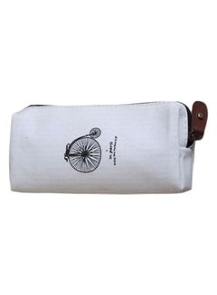 Vintage Style Pencil Case White/Black