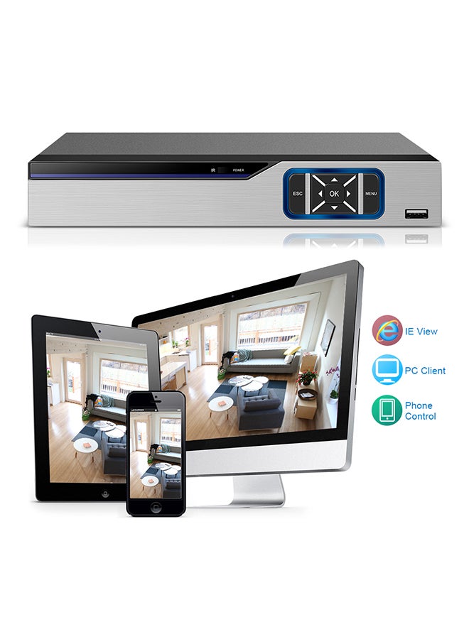 4CH 1080P Full High Definition Hybrid AHD/ONVIF IP/Analog/TVI/CVI/ DVR Black - Image 3