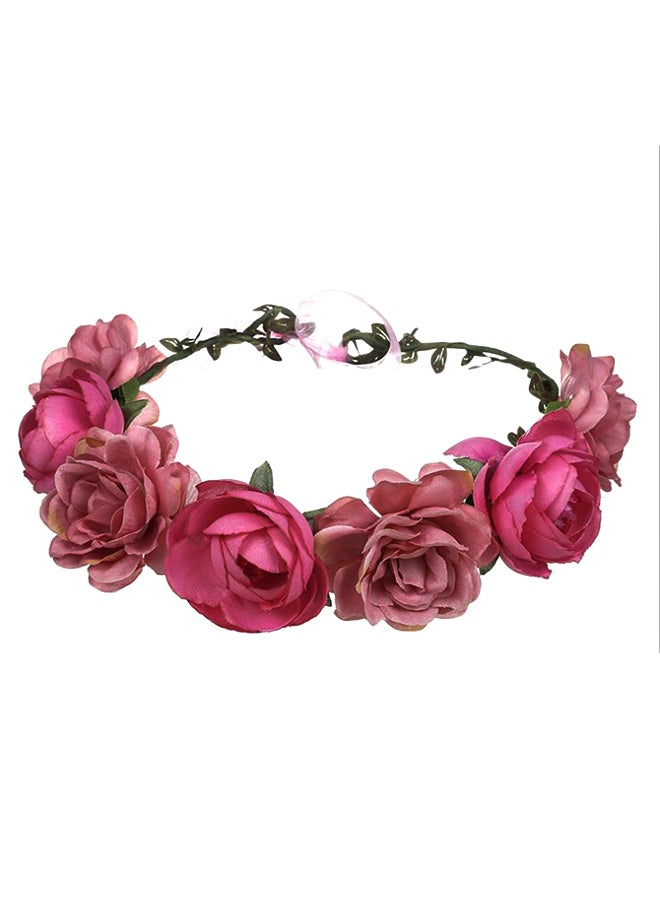 ربطة رأس للزفاف من الورد متعدد الألوان - Image 1