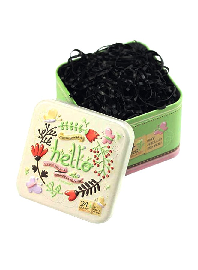 700-Piece Elastic Hair Band Set With Cute Box Black - Image 1