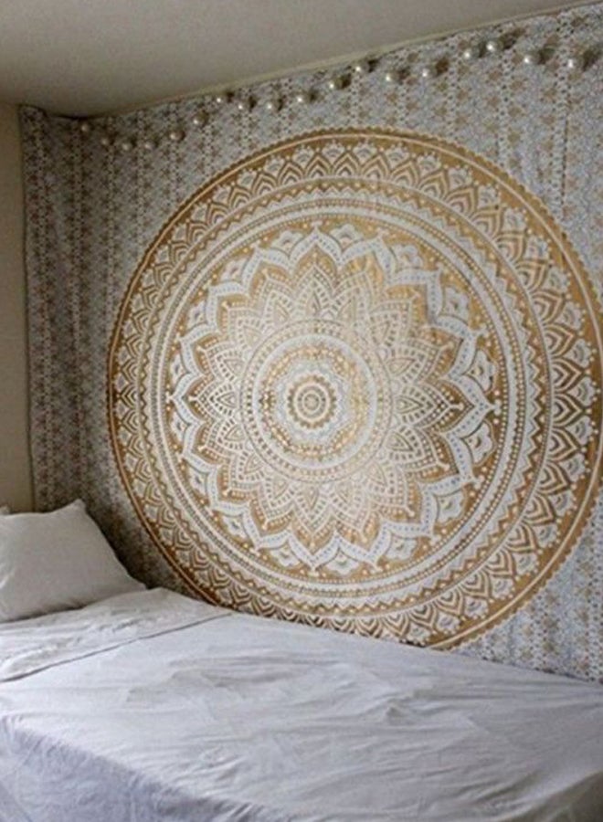 Mandala Luxury Wall Hanging Tapestry Beige/Brown 200 x 150centimeter - Image 2