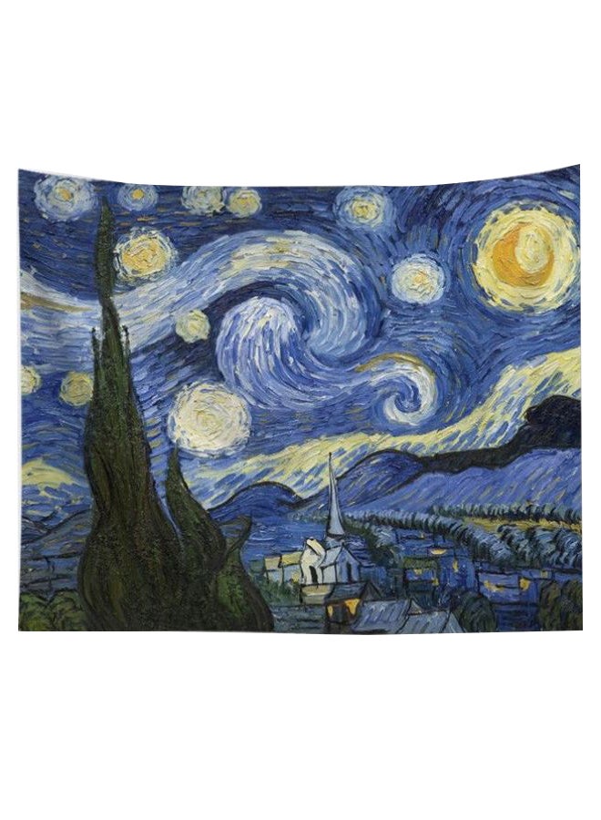 بساط جداري للتعليق بتصميم سماء ليلية مزينة بالنجوم متعدد الألوان 150 x 200سم - Image 1