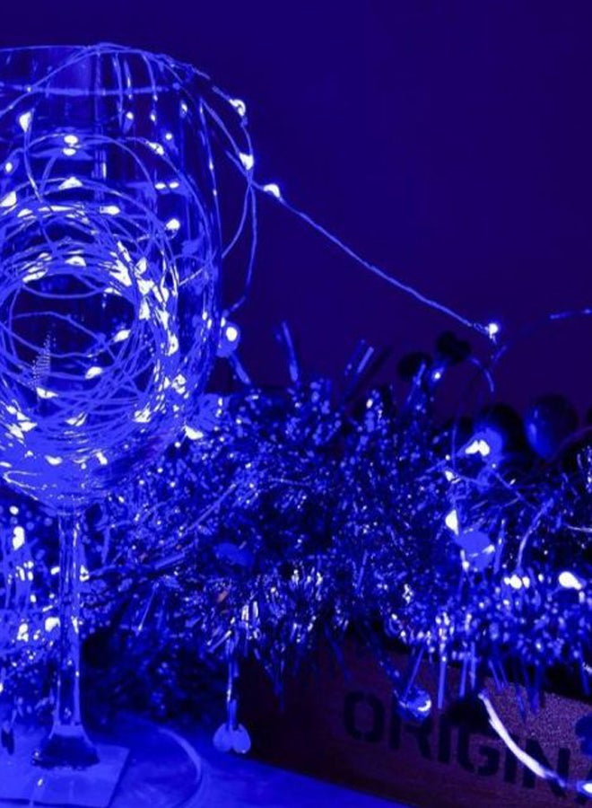 هوم سورس شريط إضاءة للزينة قابل للتعتيم مكون من 100 مصباح LED أزرق/شفاف 10متر  - Image 2