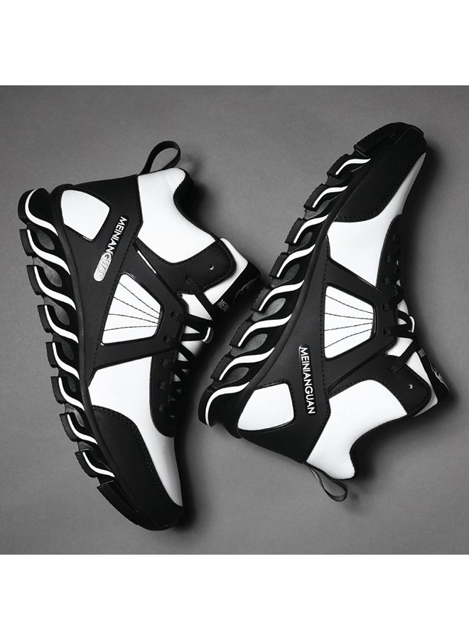 Trendy  High Top Sneakers White/Black - Image 2